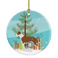 Carolines Treasures Carolines Treasures BB8487CO1 Pit Bull Terrier Christmas Ceramic Ornament BB8487CO1